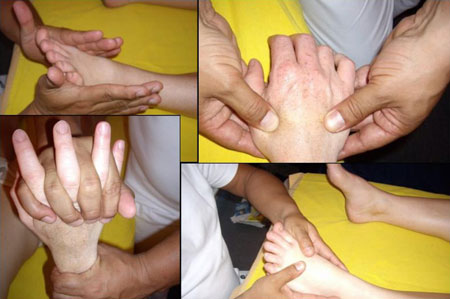 Massage der Reflexzonen durch Ricardo Arriagada